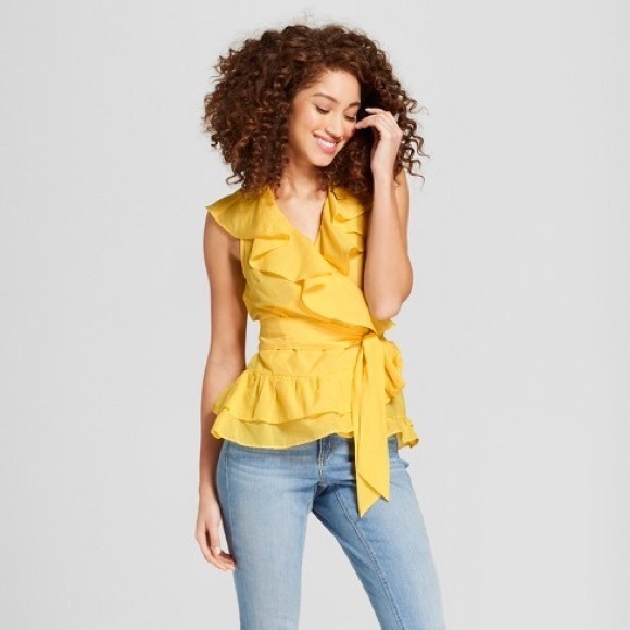ruffle wrap shirt